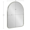 thumbnail image 6 of Kate and Laurel Caskill Midcentury Arched Wall Mirror, 18 x 24, Silver, Decorative Modern Mirror for Wall Display, 6 of 8
