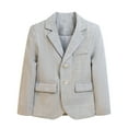 thumbnail image 2 of OGLCCG Boy's Plaid Suit Jackets Casual Button Notch Lapel Flap Pocket Formal Dress Jacket School Slim Fit Sport Coat For Kids 2-16 Years, 2 of 3