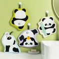 thumbnail image 1 of Fiudx Toalla de Manos de Pandas, Diseño de Dibujos Animados, Forro Polar Suave y Absorbente, Secado Rápido, Multiusos, Ideal para La Cocina, Regalo Navideño, 22 X 20 Cm., 1 of 7