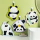 thumbnail image 1 of Toalla de manos Pandas | Vellón Engrosado Absorbente | Diseño de pandas de dibujos animados negros adorables | Material suave y respetuoso para la piel | Secado rápido | Colgable | 22x20cm, 1 of 6
