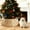 Natural, variant on CONCETTA 24in Christmas Tree Collar, Farmhouse Detachable Handwoven Christmas Tree Base Cover, Christmas Tree Basket Base, for Holiday,Black