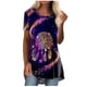 thumbnail image 1 of Camiseta de manga corta con estampado étnico vintage de cuello redondo informal para mujer Pompotops  hkajfhjk463697, 1 of 4