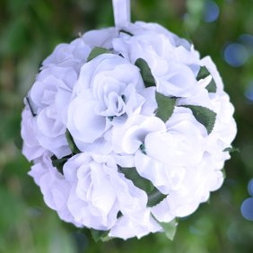 10 Artificial Flower Pomander Kissing Balls Hanging Silk Rose