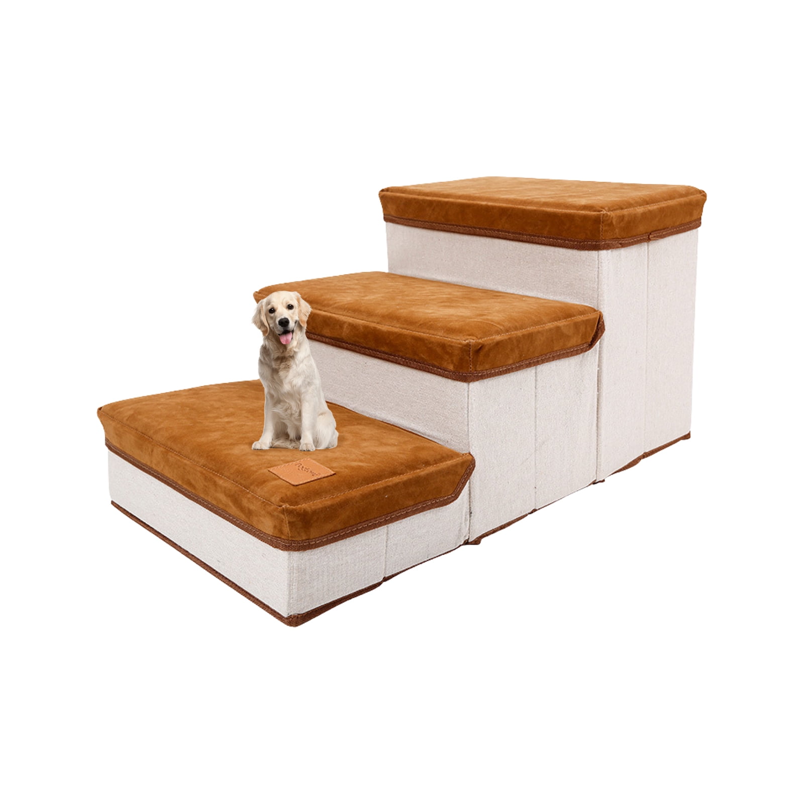 Folding Pet Stairs,Foldable Dogs Stair for Small to Medium Dog and Pet