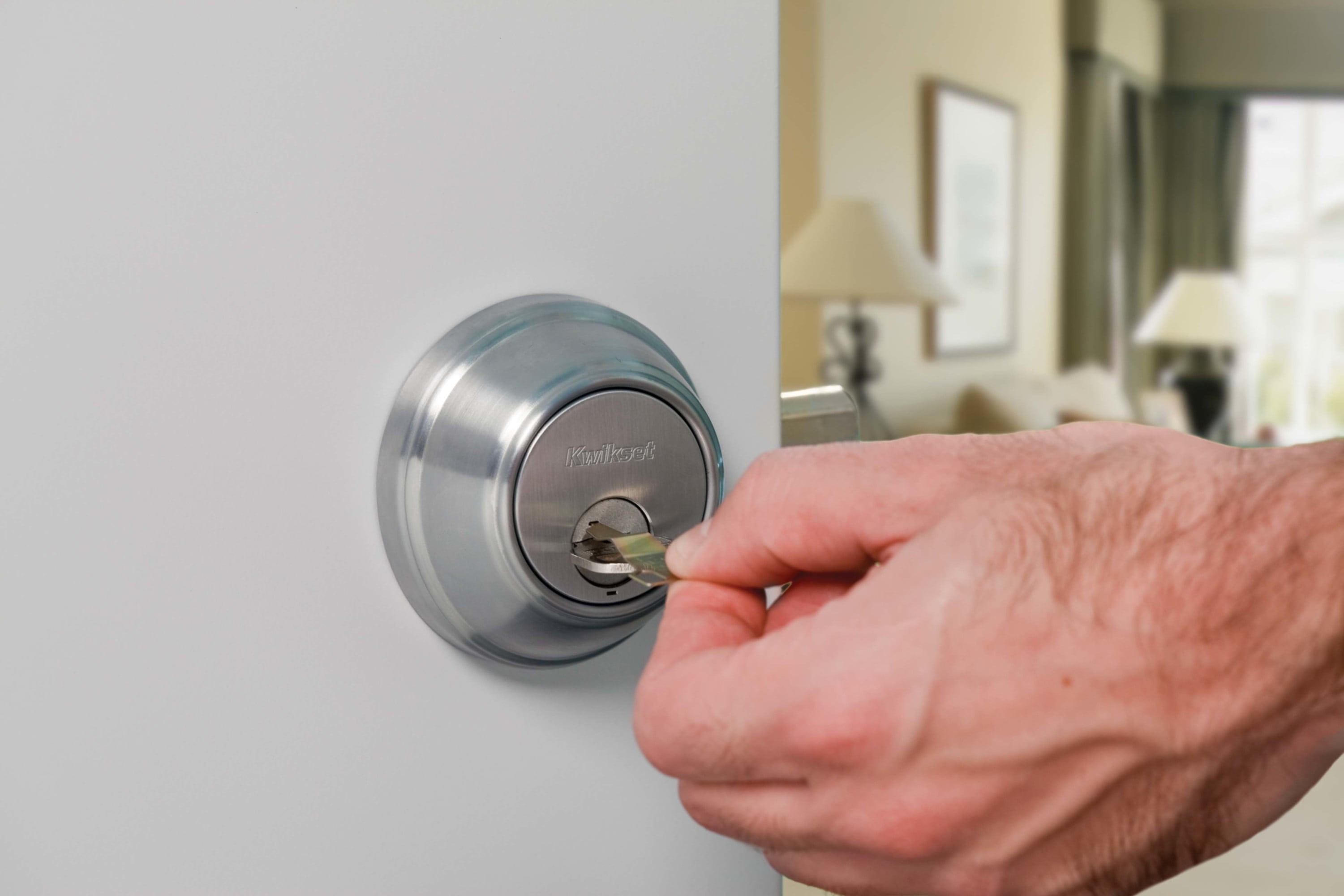 Kwikset Smartkey 785 Double Cylinder Deadbolt, Satin Nickel