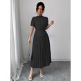 thumbnail image 4 of Women's Round Neck Short Sleeve Dress for Elegant Office and Work Wear, 4 of 4