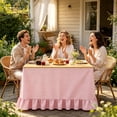 thumbnail image 4 of 75x180cm Pink Ruffled Flat Teacher Desk Skirt Washable Cover For Classroom Kitchen Back To School Party Decoration, 4 of 4