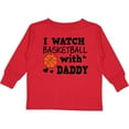 thumbnail image 3 of Inktastic I Watch Basketball with Daddy Boys Long Sleeve Toddler T-Shirt, 3 of 5