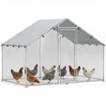 thumbnail image 1 of PawHut Metal Chicken Coop, 9.8 x 5.6 FT Walk-in Chicken Run with Cover, 1 of 10