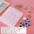 thumbnail image 4 of Harhinhe Number Alphabet Silicone Mold Key Ring Keychains Pendants Jewelry DIY Tool Set 83058, 4 of 7