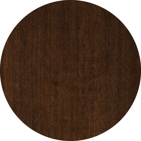 Ahgly Company Indoor Round Abstract Orange Modern Area Rugs, 4' Round