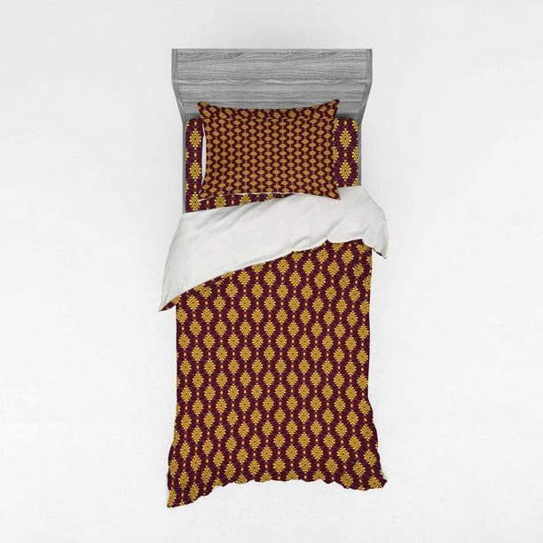 Ethnic Duvet Cover Set, Funky Pattern with Triangles Folk ...
