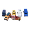 thumbnail image 2 of Coche en miniatura de aleación de 6 uds., plástico de aleación resistente y duradero, diferentes formas, colores vibrantes, juego de coches de juguete de autobús de Metal a escala 1:64, 2 of 8