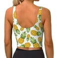 thumbnail image 2 of Yiaed Pineapple Print Ladies Waistcoat Women Sports Vest Vest Sports Women Sports Top Yoga Vest for women-Large, 2 of 8