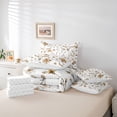 thumbnail image 6 of Homewish Rustic Bull Skull 7pcs Bedding Comforter Set,Country Floral Queen Bedding Sets,White Brown Queen Sheet Sets For Teens,Ultra Soft Home Decor Reversible, 6 of 8