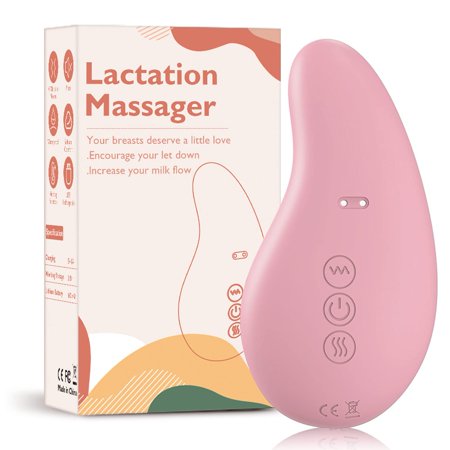 Kadoo Warming Lactation Massager with 10 Vibration Modes for Breastfeeding, Pumping, Nursing, Clogged Ducts, Engorgement