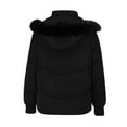 thumbnail image 5 of Niaviben Puffer Jacket Womens with Hood Cropped Puffer Jacket Women Quilted Jackets for Women Jackets for Women Trendy Womens Jackets Casual Winter Coat for Women's Casual Jackets Black L, 5 of 9