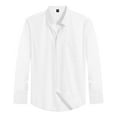 thumbnail image 2 of GENTS BLISS Long Sleeve Mens Dress Shirts Casual Solid Shirts for Men Regular Oxford Tops with Pocket, 2 of 10