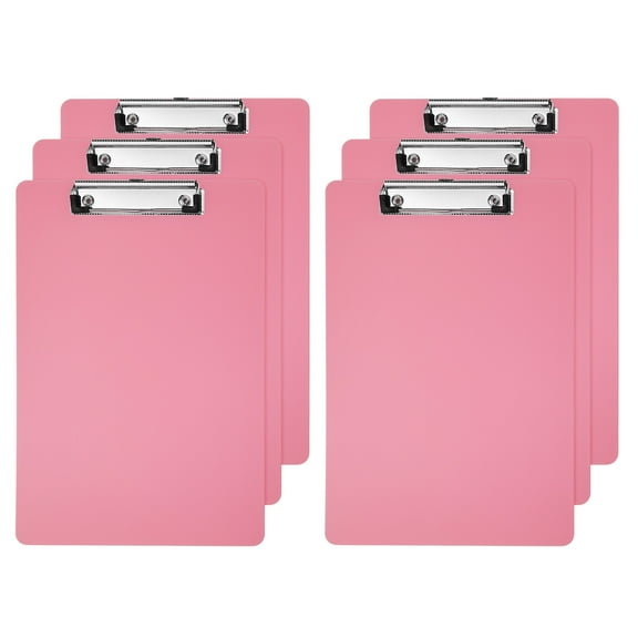 Uxcell 6" x 9" Plastic Clear Hanging Clipboard A5 Transparent Clipboard, Blue,12Pcs