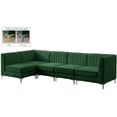 thumbnail image 4 of Meridian Furniture Alina Sectionnel Modulaire en Velours Vert, 4 of 20