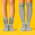 thumbnail image 2 of 3 Pairs Slouch Socks Scrunch Socks Cotton Knit Boot Socks Soft Long Socks Winter Stacked Socks for Women, 2 of 7