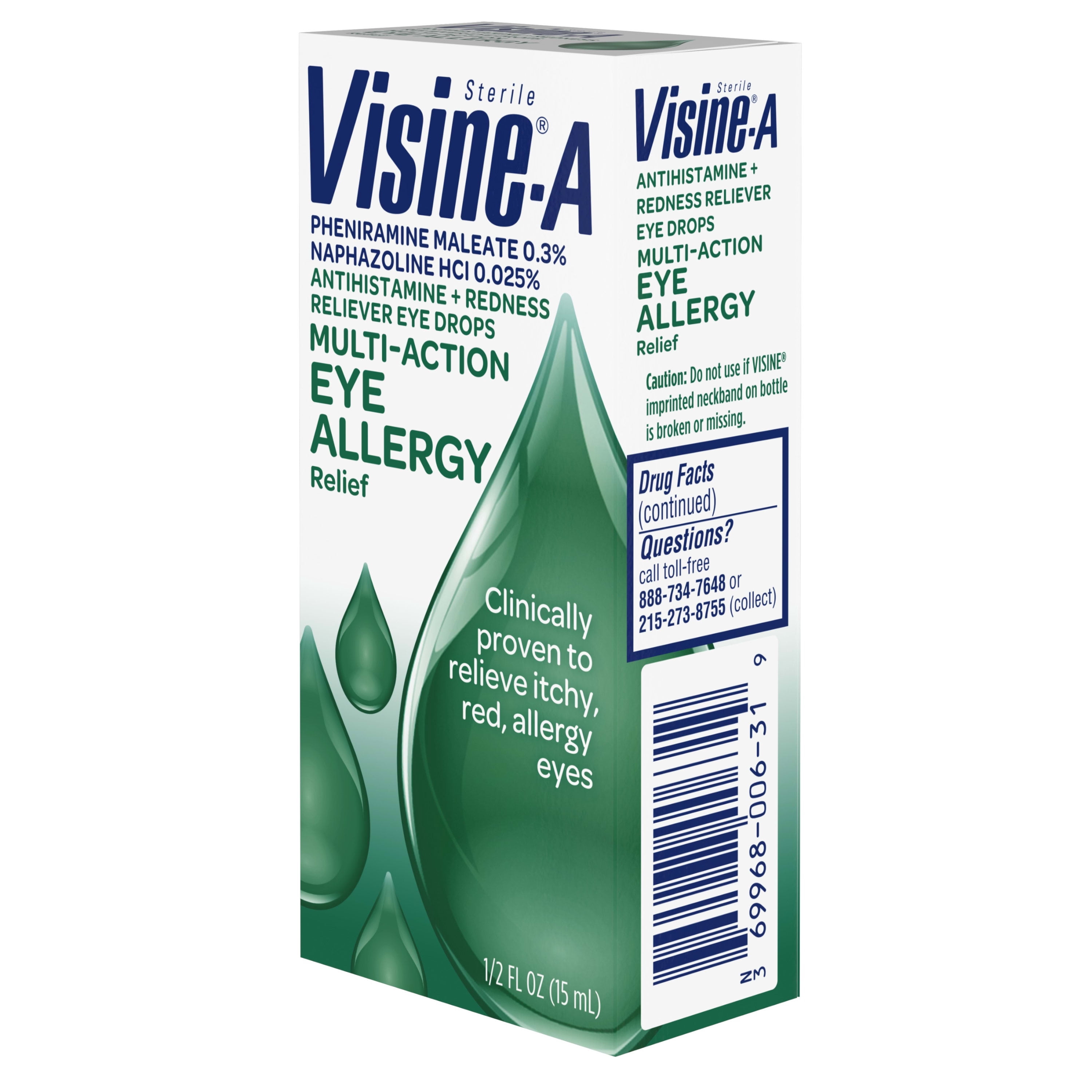 Visine-A Antihistamine + Red Eye Allergy Relief Eye Drops, 0.5 fl. oz