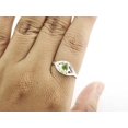 thumbnail image 5 of 925 Sterling Silver Peridot Healing Gemstone August Birthstone Ring For Women Birthday Wedding Promise Gift For Her, 5 of 7