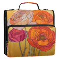 thumbnail image 5 of FORMRS Zipper Binder with Shoulder Strap 2-inch Ring 500 Sheet Capacity File Bag, Orange Abstract Floral, 5 of 5