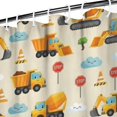 thumbnail image 3 of Cartoon Construction Vehicles Clouds Shower Curtain 84"x72" ,Bathroom Decorative Shower Curtains Set with 12 Hooks,Modern Waterproof Washable Shower Curtain, 3 of 6