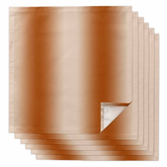 Boanket Burnt Orange Ombre Cloth Napkins Set of 6, Holiday Napkins for Baby Shower, Modern Abstract Art Washable Reusable Dinner Napkins for Cocktail Wedding Party, 20 x 20 Inch