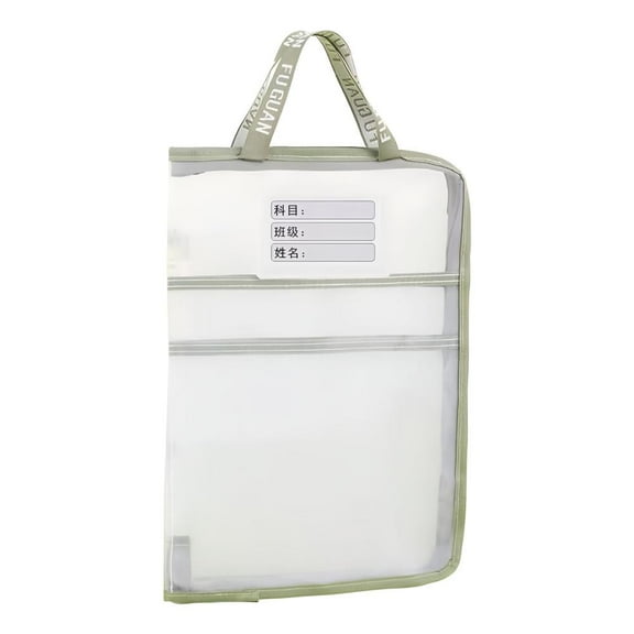 Outoloxit A3 Clear File Storage Tote for Art Papers & Documents, Flat-Opening Gauze Portfolio Organizer with Handles, Thickened Artist Portfolio Bag for Large Format Materials