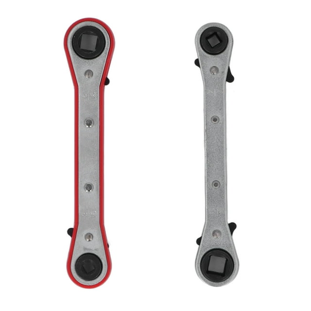 2Pcs Ratchet Wrench Double Ended Square High Carbon Steel Tool Set Kit for Repair