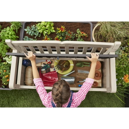 Keter Eden Outdoor Resin Storage Bench All Weather Plastic Seating Keter Eden Outdoor Resin Storage Bench All Weather Plastic Seating