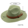 thumbnail image 2 of Bainana Sun Hat For Women Men Wide Brim Casual Lightweight Solid Color Straw Hat For Summer Outdoor, 2 of 2