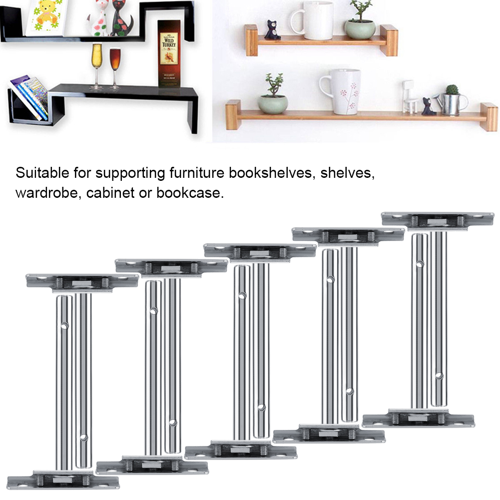 LYUMO 2Pcs Concealed Metal Brackets Hidden Floating Wall Mount Shelf