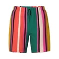 thumbnail image 4 of Lsque Mens Swim Trunks Vertical Stripes Pattern - Bathing Suit Compression Liner - Beach Swim Shorts Swimwear - (S-3XL) - Stretch Quick Dry -Small, 4 of 9