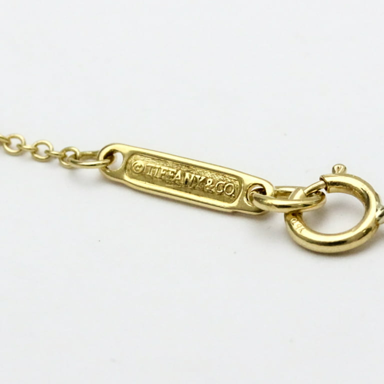 Authenticated Used Polished TIFFANY 1837 Rock Necklace Diamond 18K Yellow Gold  Pendant BF555171 