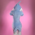 thumbnail image 2 of MOBBUNNY Women's Blue Shark Comfy Sexy Lingerie Hooded Bodysuit with Tail Kawaii Bodycon Romper Homewear, S, 2 of 5