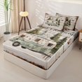 thumbnail image 2 of Castle Fairy Vintage Camper Zipper Twin Comforter Sets with Fitted Sheet and 2 Pillowcases,Happy Camping Zipper Bedding Set for Bedroom,Mint Brown,4-Piece,Black Reversible, 2 of 6