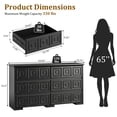 thumbnail image 5 of LainTene Farmhouse 6 Drawer Dresser Set of 2 for Bedroom, 54" Wide Black Wood Dressers with Carved Panel, Rustic Vintage Storage Cabinet, 5 of 10