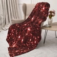 thumbnail image 3 of Hirioo Red Glitter Texture for Flannel Blanket, Cozy and Warm Throw for Bed or Couch ,Perfect for All Seasons-40"x30", 3 of 6