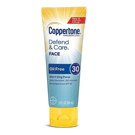 coppertone face sunscreen oil spf defend care fluid ounce faces lotion oz spectrum broad