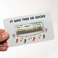thumbnail image 1 of Christmas Decor Event & Party Funny Christmas Holder Clip For Wallet Santa Bill Card Holder With Message Card Fun Stocking Stuffer For Friends & Family Party Balloon, 1 of 5