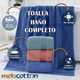 thumbnail image 2 of Pack De 5 Toallas De Baño Surtidas MELOCOTTON HOGAR Extra Suaves y Absorbentes 180x50cm, 2 of 4