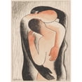 thumbnail image 2 of Mikuláš Galanda 14x18 Gold Ornate Wood Frame and Double Matted Museum Art Print Titled - Embrace (1930), 2 of 4