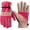 Pink, variant on AOUCHI Leather Work Gloves for Women Men, Cotton Lined Welding Gardening, Pink S