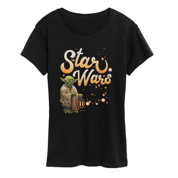 Star Wars - Yoda Fireflies - Women's Short Sleeve Graphic T-Shirt