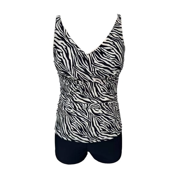 Traje de Baño Ocean Pacific para Dama Espalda V Tirantes Print Multicolor Talla EG 2 Piezas
