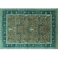 thumbnail image 1 of Ahgly Company Indoor Rectangle Oriental Turquoise Blue Industrial Area Rugs, 4' x 6', 1 of 4