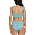 thumbnail image 3 of Rocae Cute Poodle Dog for Bikini Set for Women Two Piece Sexy High Swimsuits Split Crossover Bikini Medium, 3 of 9